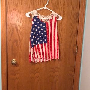 American flag tank top